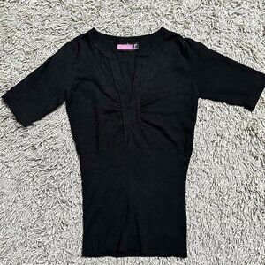 2000s Black Knit Top Size S by Say What